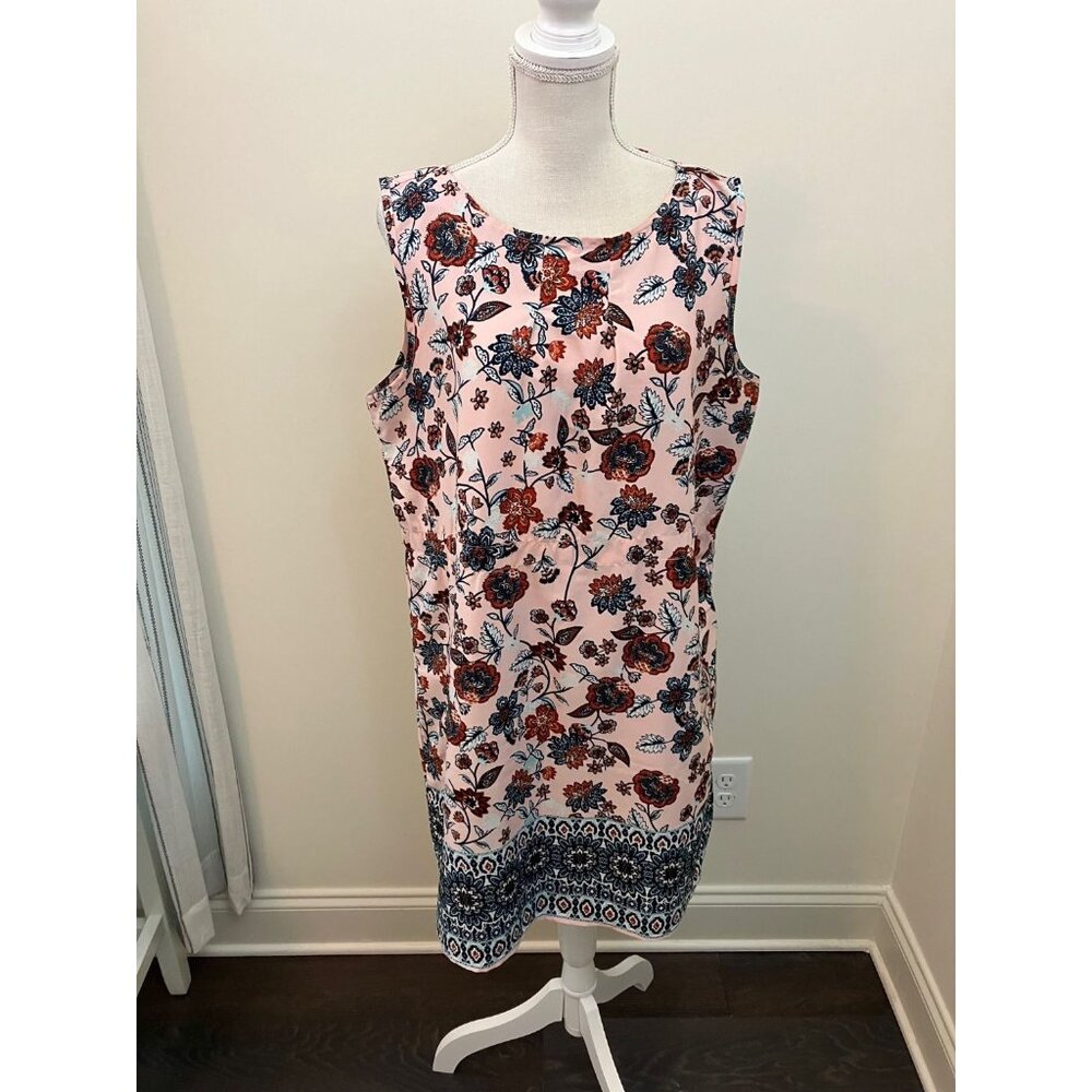 Speed Control New York Sleeveless Pink Floral Print Dress Size XL